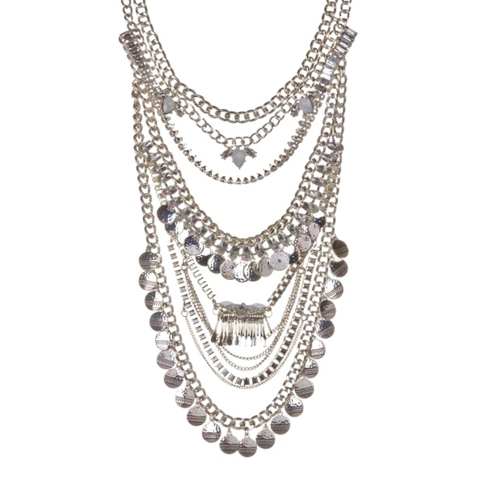 BCBGENERATION Layered Chain & Coin Necklace
